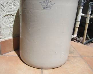 Large Crown Stoneware Crock