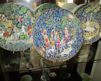 Limoges Unicorn Plates 1972