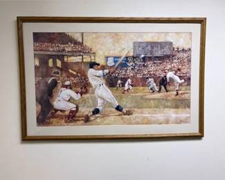 Signed Paul Burling Babe Ruth Lithograph