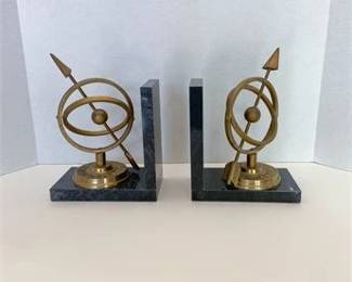 Brass Armillary Sphere Bookends