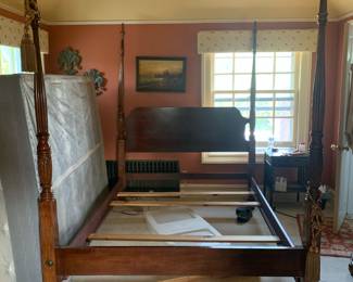 Vintage Queen 4 Poster Bed 