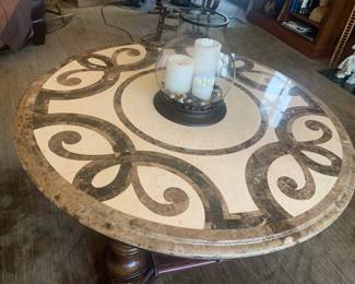 Marble ~Wood Coffee Table 