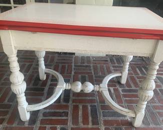 Vintage Pull~Out Porcelain Top Table 