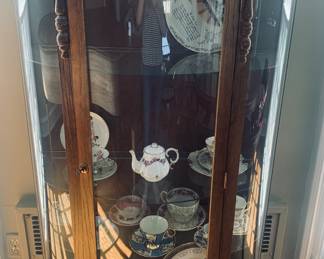 Vintage Sawtooth Curio Cabinet 