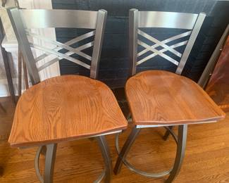 Metal~Wood Counter /Bar Chairs 