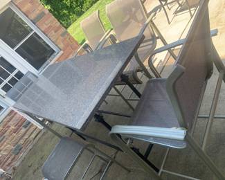 Solid Stone High TopTable ~Chairs ~Stool 