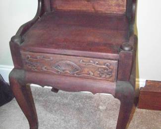 Japanese carved bedside table originally from Japan