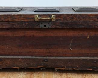 #4 • Wooden Carpenters Trunk on Wheels