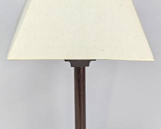 #136 • Three-Way Metal Table Lamp with Faux Wood Finish