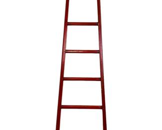 #36 • Red Lacquer Wood Ladder / Quilt Display