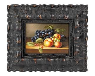 #47 • Fruit Still Life Oil Painting on Board, Framed