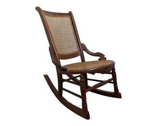 #8 • Cane Bottom Wood Rocking Chair