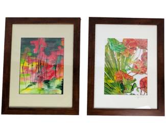 #15 • Anneka Tigchelaar: 2 Framed Watercolor Botanical Prints - One Signed