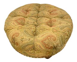 #124 • Large Round Upholstered Ottoman