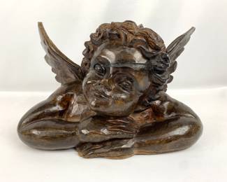 #16 • Solid Wood Carved Cherub