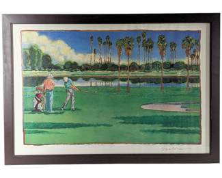 #60 • Sarah Waldron: Golfers on a Course Framed Art Print
