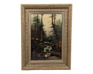 #63 • Starr: "Colorado Canyon" Signed 1898 Oil on Canvas, Frames