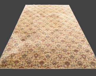 #109 • Traditional Thin Pile, Machined Area Rug 13 Ft x 16 Ft, with Nonslip Pad
