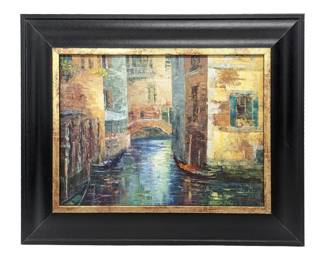 #94 • Farrow: Signed Venice Oil Painting, Framed