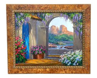 #95 • Mikki Senkarik: "Singing Water" Framed Signed Original Oil on Canvas