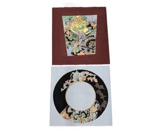 #104 • Stuart Nielsen Signed/Numbered Diptych, Silkscreen & Metal Leaf : "Cup" and "Plate"