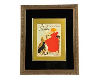 #96 • T. Steinlen: "Lait pur de la Vingeanne Sterilise" Framed French Print of 1894 Poster