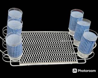 Vintage glasses and tray