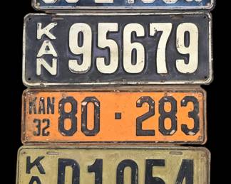 Old Kansas License plates