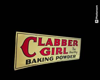 Clabber Girl metal sign