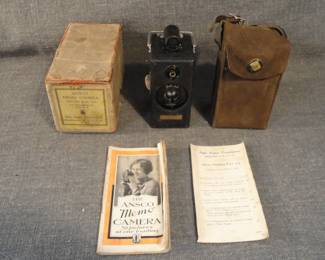 Antique Ansco Memo Camera with original case and box.