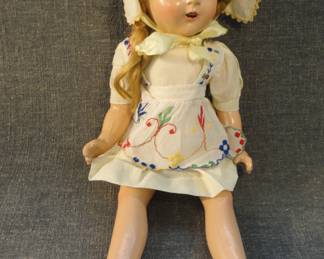 Composition Doll with Teeth and Sleep Eyes