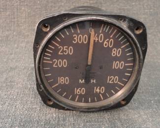 Vintage  Aircraft Airspeed Gauge