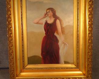 Antique Oil Painting "ECHO" after Edouard Bisson