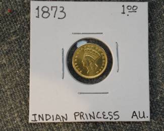 1873 Indian Princess $1.00 Gold Coin