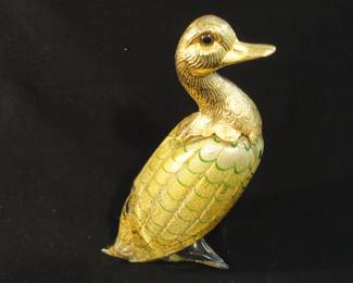 Murano Duck with Brass Head