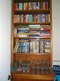 one bookcase full of books.