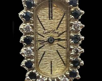 Andres Pailet Gold, Diamond, and Sapphire Cocktail Watch