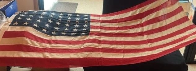 001 48 American Linen Flag From Early 1920s