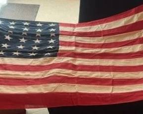 001 48 American Linen Flag From Early 1920s