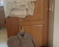 1920s Three Linen Dresses, One Christening Dress, One Boys Coat With Matching Hat Size 4 and Doll 