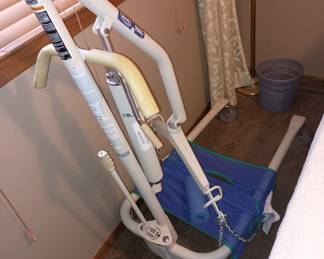 Rolling in home Lift  assistant.
Designed to lift  people who have fallen, from the bed or bath