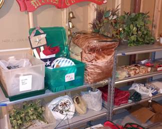 Seasonal decor in basement 