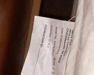 Savvy Rest Matt-ress.    From the 
The guest room 