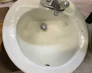 bathroom sink -- round
