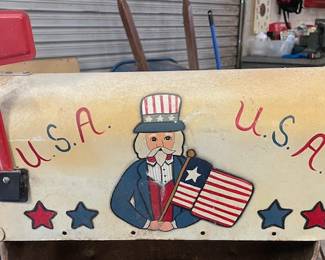 USA mailbox -- Uncle Sam side