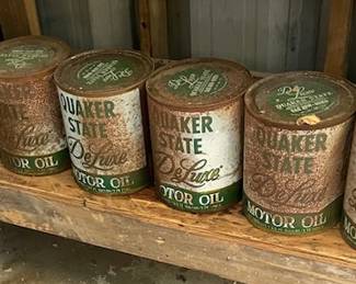 vintage Quaker State oil cans -- sold individually