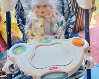 Baby doll and play swing . New