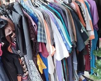 1 of 8 racks full of clothes. Many still have tags