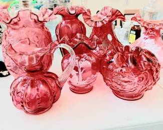Collection of Fenton Cranberry