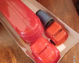 Vintage red plastic toy